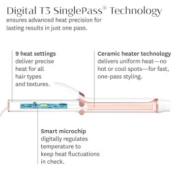 T3 SinglePass Curl X Extra-Long Barrel Curling Iron