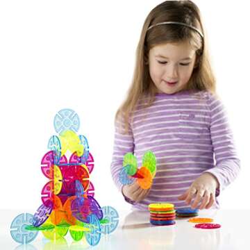 Guidecraft Interlox Discs 96-Piece STEM Toy for Kids