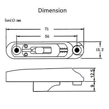 JD Moon 4 or 5 String Bridge Saddles Heavy Duty Individual Bass Bridge Tailpiece (Black 5pcs)