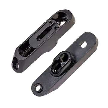JD Moon 4 or 5 String Bridge Saddles Heavy Duty Individual Bass Bridge Tailpiece (Black 5pcs)