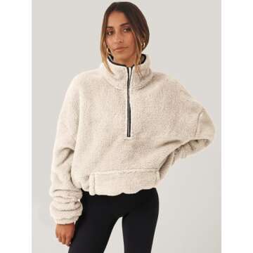 ANRABESS Womens Zip Up Hoodies Cropped Sweatshirts Fall Outfits Casual Hooded Pullover Sweaters Tops...