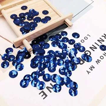 DIYASY 9800 Pcs 6MM Bulk Loose Sequins, 22 Colors Round Embroidery Sequins Cup Craft Sequins with Holes for DIY