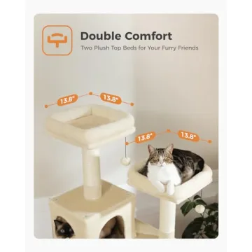 MUTTROS 70.9 Tall Cat Tree for Multiple Cats - Plush Condo