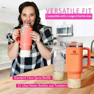 WHIMSY + WELLNESS Protective Silicone Sleeve Base for 30 Oz & 40 Oz Tumbler and Glass Refillable Bottle, Non Slip, Durable & Multi Use Accessory, Single (Silicone Base Only, Terrazzo)