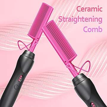 Hot Comb Hair Straightener for Smooth and Shiny Hair