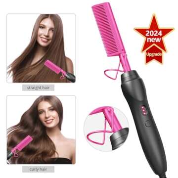 Hot Comb Hair Straightener for Smooth and Shiny Hair