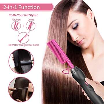 Hot Comb Hair Straightener for Smooth and Shiny Hair