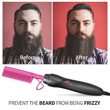 Hot Comb Hair Straightener for Smooth and Shiny Hair