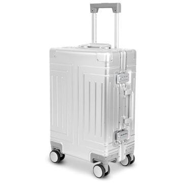 KANGSHILU Premium Aluminum Carry-On Luggage for Stylish Travelers