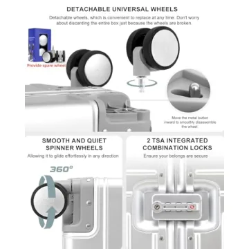 KANGSHILU Premium Aluminum Carry-On Luggage for Stylish Travelers