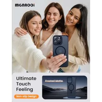 Mgnaooi Magnetic Case for iPhone 13 Pro Max Case [MIL-Grade Drop Tested & Compatible with MagSafe] Translucent Matte Back with Aluminum Alloy Keys, Anti-Fingerprint Anti-Scratch 6.7 Inch, Black