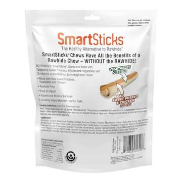SmartBones SmartSticks, Treat Your Dog to a Rawhide-Free Chew Made With Real Meat and Vegetables