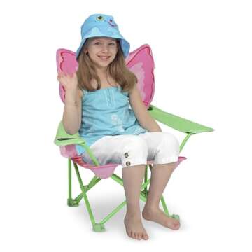 Melissa & Doug Bella Butterfly Child's Outdoor Chair (Frustration-Free Packaging)