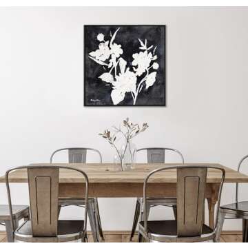 Kate and Laurel Sylvie Beaded Wildflowers Canvas Art