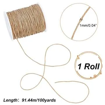 Versatile 100 Yards Waxed Cotton Cord for Crafting