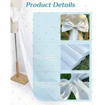 Chuarry Long Satin Big Bow for Weddings and Occasions