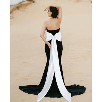 Chuarry Long Satin Big Bow for Weddings and Occasions