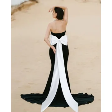 Chuarry Long Satin Big Bow for Weddings and Occasions