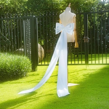 Chuarry Long Satin Big Bow for Weddings and Occasions