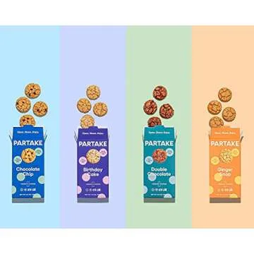 Gluten Free Crunchy Vegan Cookies by Partake – 4 Box Variety Pack | Vegan | No Peanuts, Soy, Dairy, Tree Nuts, Egg, Sesame, Safe School Snack for Kids