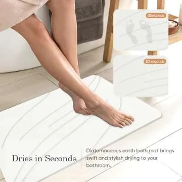 Jiloma Stone Bath Mat Quick Drying and Super Absorbent