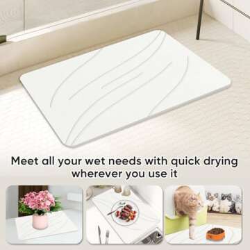 Jiloma Stone Bath Mat Quick Drying and Super Absorbent