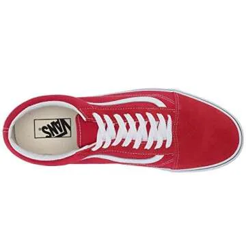 Vans Old Skool Racing Red/True White Size 4.5 - Stylish & Durable