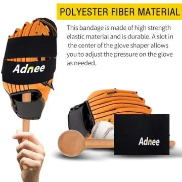 Adnee 2 Pack Glove Wrap - Softball and Baseball Glove Strap - Baseball Glove Wrap Band for Quickly Keep The Pocket Formed Fit All Gloves