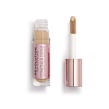 Revolution Beauty, Conceal & Define Concealer, Full Coverage & Lightweight, Long-Lasting Matte Finis...