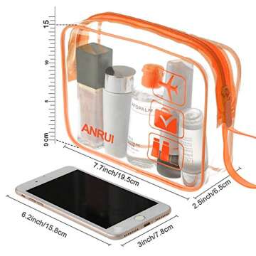 ANRUI Clear TSA-Approved Toiletry Bags for Travel