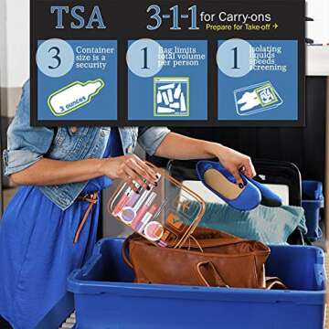 ANRUI Clear TSA-Approved Toiletry Bags for Travel
