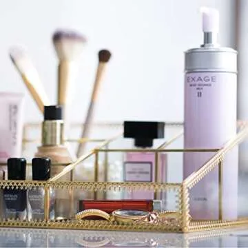 Elegant Antique Makeup Organizer for Beauty Essentials