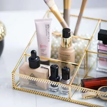 Elegant Antique Makeup Organizer for Beauty Essentials
