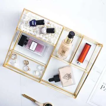 Elegant Antique Makeup Organizer for Beauty Essentials