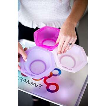 FRAMAR Multi-Colored Connect and Color Bowl Set – Mixing Bowls for Hair Color, Hair Bleach, Hair Dye, Coloring Set - 7 Pack