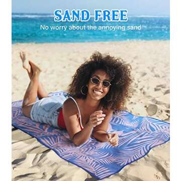 POUFIHARS Beach Towel for Sand-Free Fun and Comfort