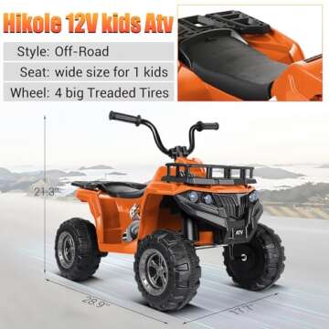 Hikole Electric Kids ATV - Safe Fun for 2-8 Years