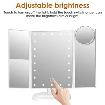 LeeWent Lighted Makeup Mirror with Adjustable Brightness