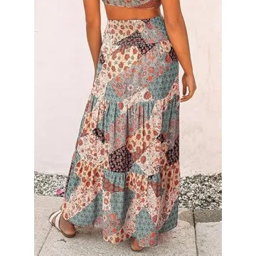 EARKOHA Women’s Boho Maxi Skirt Perfect for Summer Style
