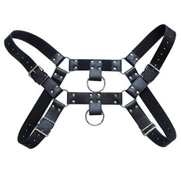 Men's Adjustable Leather Body Chest Harness Belt Shoulder Cage Belt Clubwear Costume