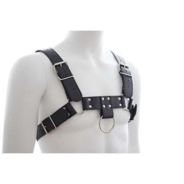 Men's Adjustable Leather Body Chest Harness Belt Shoulder Cage Belt Clubwear Costume