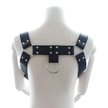 Men's Adjustable Leather Body Chest Harness Belt Shoulder Cage Belt Clubwear Costume