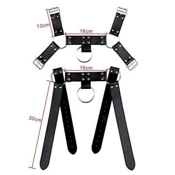 Men's Adjustable Leather Body Chest Harness Belt Shoulder Cage Belt Clubwear Costume