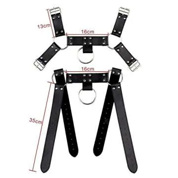 Men's Adjustable Leather Body Chest Harness Belt Shoulder Cage Belt Clubwear Costume