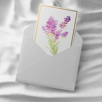 Elegant Floral Blank Notecards with Envelopes - 40 Piece Set