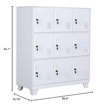 NITETRONIC 9-Door Metal Locker for Home and Office