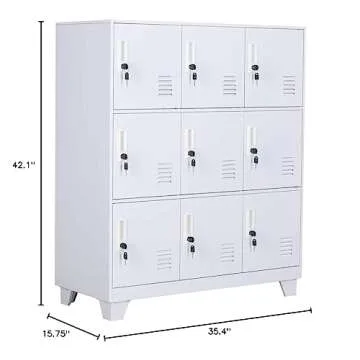 NITETRONIC 9-Door Metal Locker for Home and Office