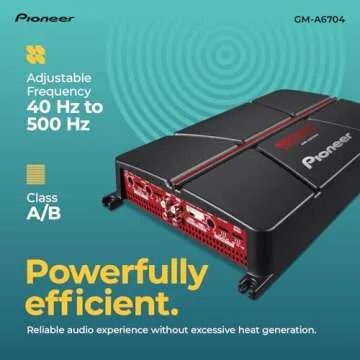 Pioneer GM-A6704 Class AB Car Amplifier with 1000W Power