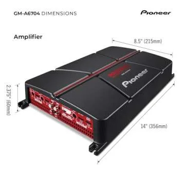 Pioneer GM-A6704 Class AB Car Amplifier with 1000W Power