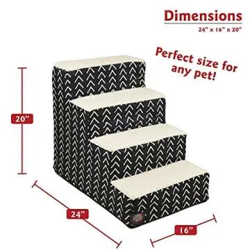 Majestic Pet 4 Step Dog Stairs for Small Dogs